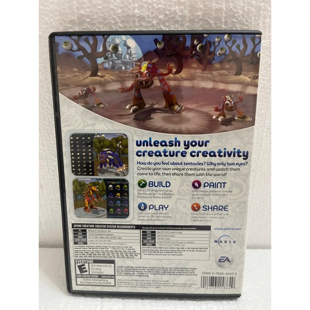 Spore Creature Creator PC Game Maxis EA Windows Mac CD ROM‎